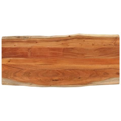 Piano Tavolo 140x60x3,8 Cm Rettangolare Legno Acacia Bordi Vivi - Foto 1