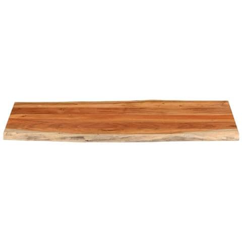 Piano Tavolo 140x60x3,8 Cm Rettangolare Legno Acacia Bordi Vivi - Foto 3