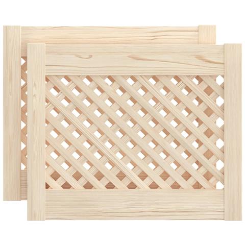 Ante Con Design A Reticolo 2 Pz 49,5x39,5 Cm In Legno Di Pino - Foto 1
