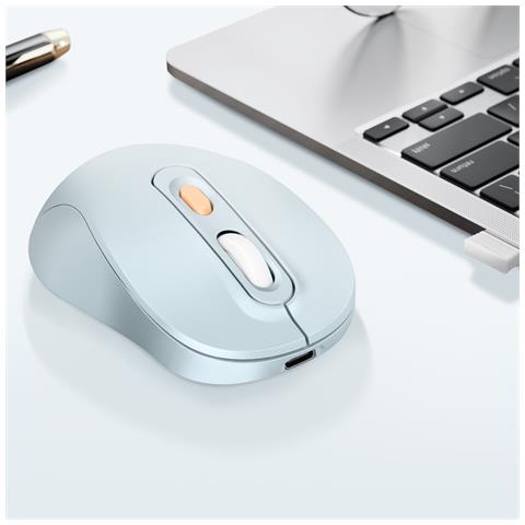 Mouse Senza Fili Bluetooth O Wi-fi 2,4 Ghz Precisione E Comfort, Celeste - Foto 2