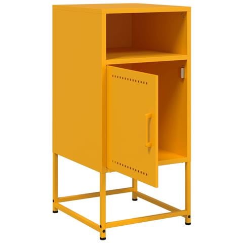 Comodini 2 Pz Giallo Senape 36x39x78 Cm In Acciaio - Foto 2