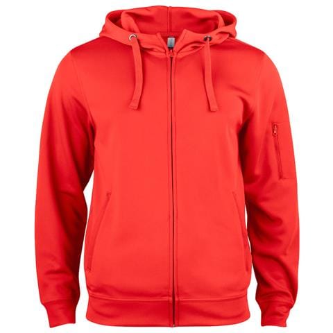 Basic Active Hoody Full Zip Rosso Xxl - Foto 1