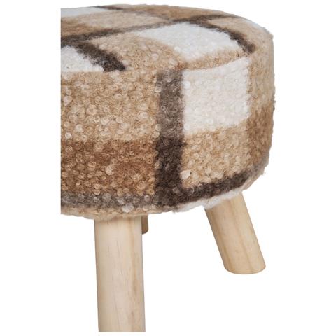 Pouf Aberdeen - Marrone - Poliestere - 31x31x29 Cm - Foto 4