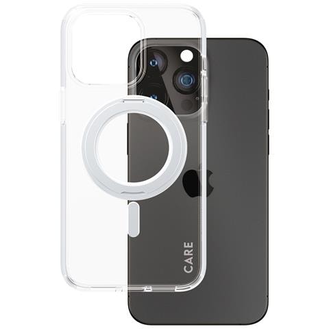 CARE Feature Case Transparent w. Silver Kickstand & MagSafe iPhone 15 Pro Max - Foto 1