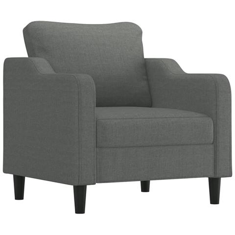 Set Di Divani 4 Pz Con Cuscini Grigio Scuro In Tessuto - Foto 3