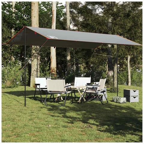 Telone Da Campeggio Grigio /arancione 500x294 Cm Impermeabile - Foto 2