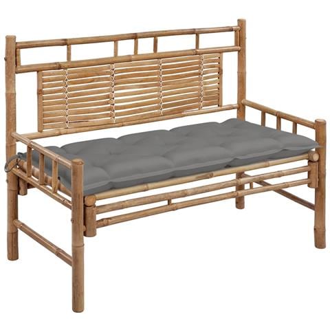 Lusso Casadino -  Panca Da Giardino Con Cuscino 120 Cm In Bambù - Foto 2