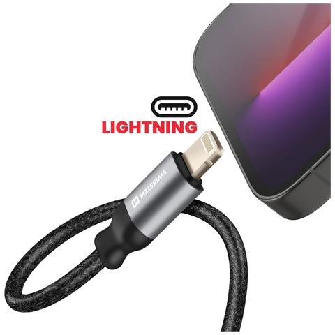 Splitter Audio /carica Lightning 2in1 Nylon, Nero - Foto 5
