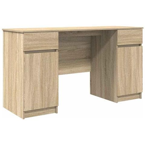 Scrivania  in Rovere Sonoma 140x49x76 cm in Legno Ingegnerizzato - Foto 1