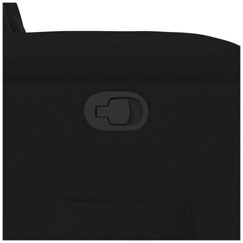 Poltrona Reclinabile in Tessuto Nero - Foto 9