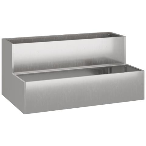 Fioriera da Giardino 2-Tier 100x60x45 cm Acciaio Inossidabile - Foto 1