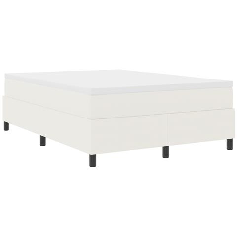 Letto Box Spring Crema 160x200 cm Tessuto a Cordura - Foto 1