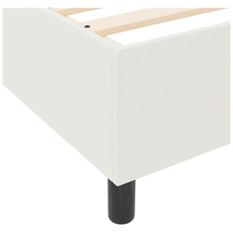 Letto Box Spring Crema 160x200 cm Tessuto a Cordura - Foto 9