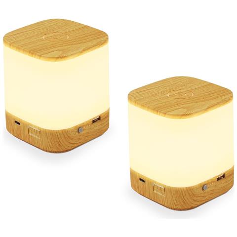 Lampada Da Tavolo A Led Touch Dimmerabile, Lampada Da Comodino Ricaricabile Tramite Usb - Foto 1
