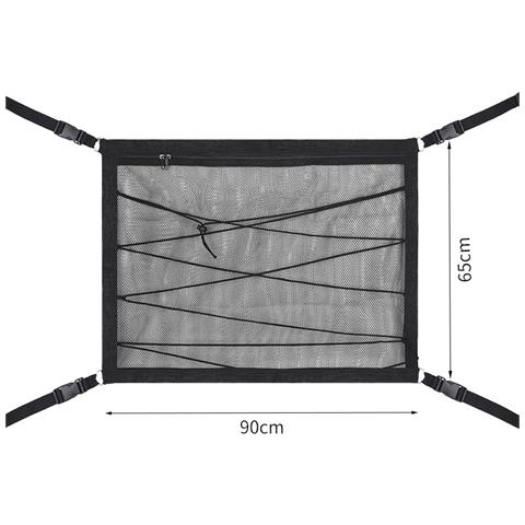 Rete Portaoggetti Per Tetto Auto Terza Generazione Con Corda Regolabile 90x65 Cm, Compatibile Con Accessori Auto It - Foto 4