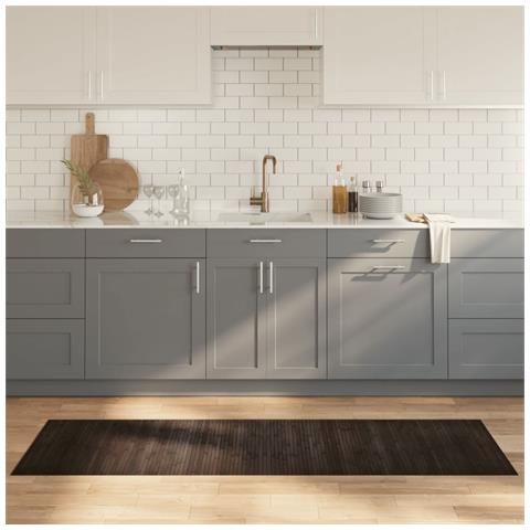 Tappeto Rettangolare Marrone Scuro 60x200 Cm In Bambù - Foto 8