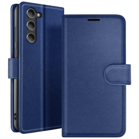 Custodia A Portafoglio Per Galaxy S23 Con Funzione Di Supporto E Linguetta Magnetica, Blu Scuro - Foto 1