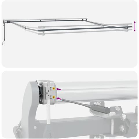 Tenda da Sole Antracite 4,5 × 3,5 m Metallo - Foto 9