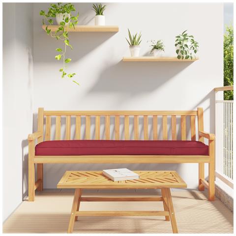Cuscini per Pallet per Panchina 2 pz Borgogna 200x40x8 cm Tessuto Oxford - Foto 2
