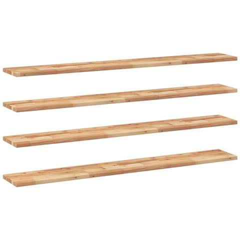 Mensole da Parete 4 pz 160x20x2 cm Legno Acacia Rifinito a Olio - Foto 1