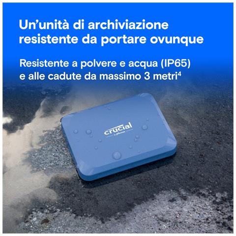 X10 4 TB USB tipo-C USB 3.2 Gen 2x2 Blu - Foto 2