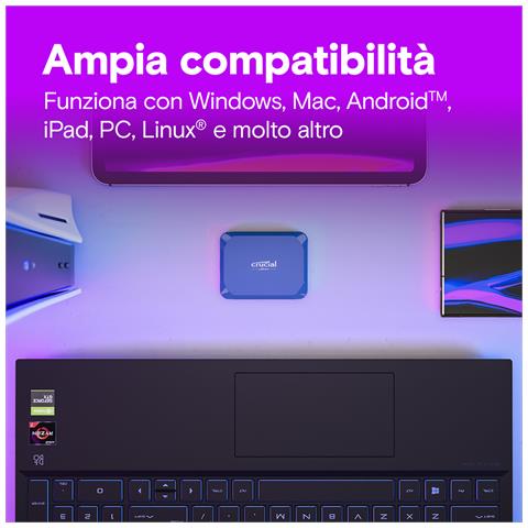 X10 4 TB USB tipo-C USB 3.2 Gen 2x2 Blu - Foto 6