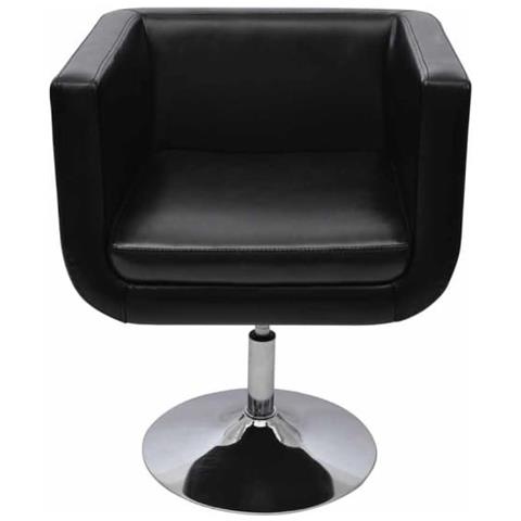 Lusso Casadino -  Sedie Da Bar 2 Pz In Pelle Artificiale Nera - Foto 1