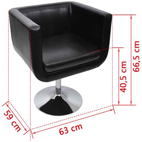 Lusso Casadino -  Sedie Da Bar 2 Pz In Pelle Artificiale Nera - Foto 4