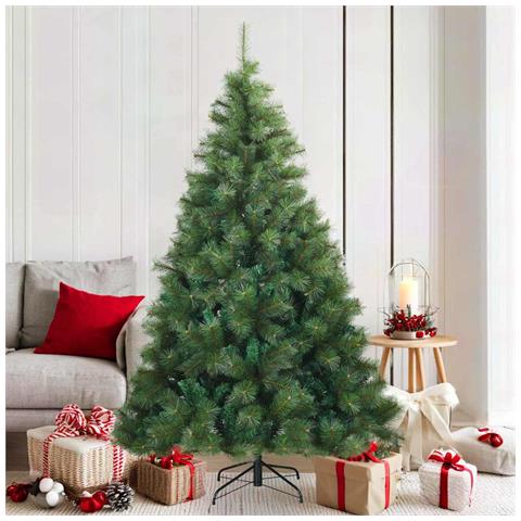 Albero di Natale Artificiale con Rami Pieghevoli Verde 180 cm - Foto 2