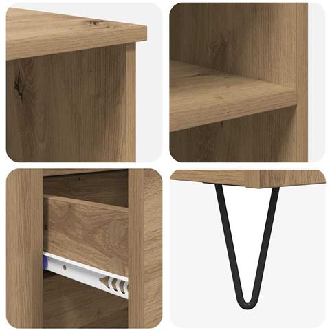 Credenza Rovere artigianale 40 x 36 x 110 cm Legno multistrato - Foto 9