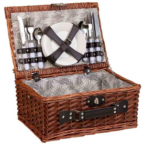 Cestino Pic-nic Marrone 40x28x19h - Foto 1