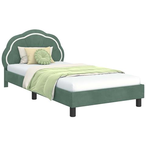 Struttura letto bambini con testata Verde Mare 80 x 200 cm - Foto 1