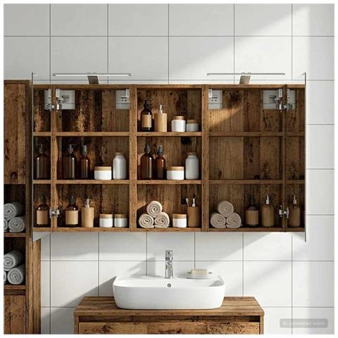 Set di Armadi da Bagno con porta 3 pcs 110 x 10,5 x 60,5 cm - Foto 2