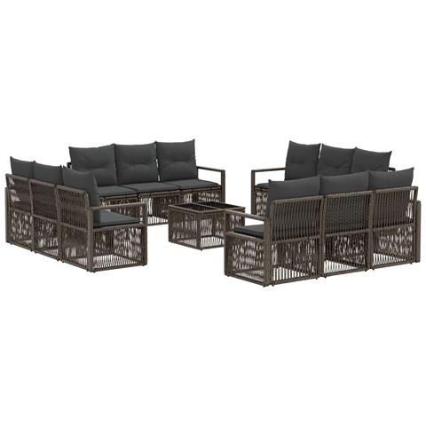 Set Divano da Giardino 13 pcs Grigio polyrattan - Foto 1