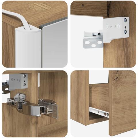 Set di mobili per il bagno 5 pcs Rovere Artigianale - Foto 9