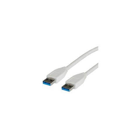 Cavo per trasferimento dati - USB - 3 m - 1 x Tipo A Maschio USB - 1 x Tipo A Maschio USB - Bianco - Foto 1