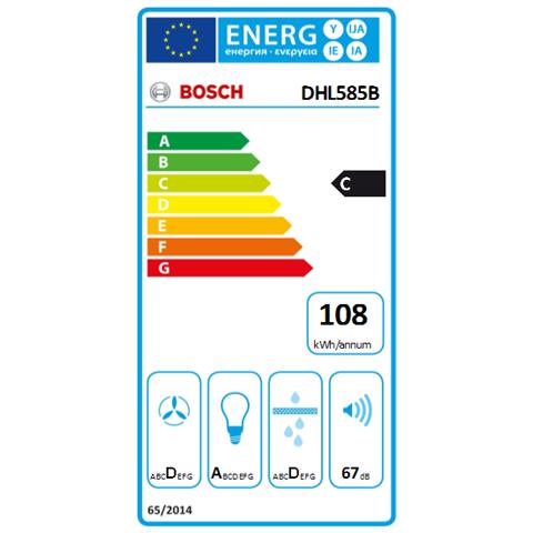 Cappa Classica Dhl585b 52 Cm 650 M3 / h 67 Db 277w Acciaio Inossidabile - Foto 2