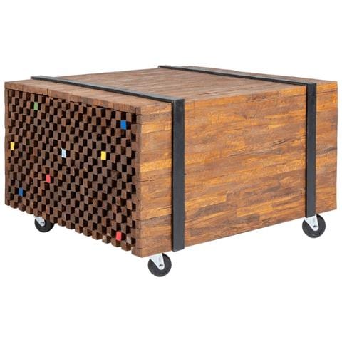 Tavolino Laterale In Legno Di Teak 60x60x38 Cm - Foto 1