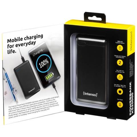 Powerbank XS20000 nero 20000 mAh incl. USB-A to tipo C - Foto 2