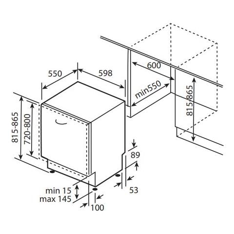 Lavastoviglie HFS 3T443X da Incasso a Scomparsa Totale Classe A+++ Capacità 14 Coperti - Foto 3