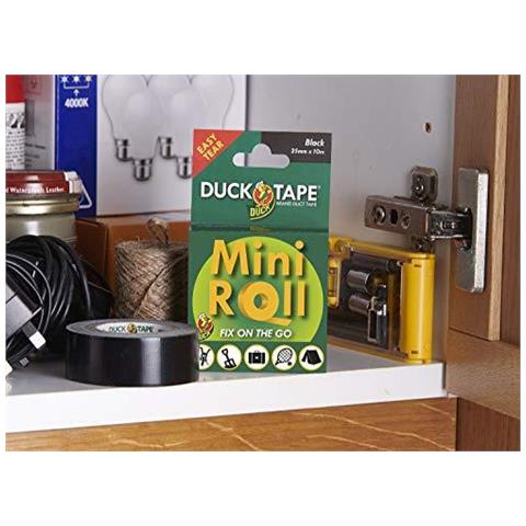 Anatra Nastro Mini Rotolo Nero - Lelevata Resistenza Elettricista Impermeabile Originale E Condotto Adesivo Riparazione Panno Nastro 25mm X 10m - Foto 4