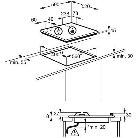 Piano Cottura PVF 645 UON a Gas 4 Fuochi Gas Colore Nero - Foto 4