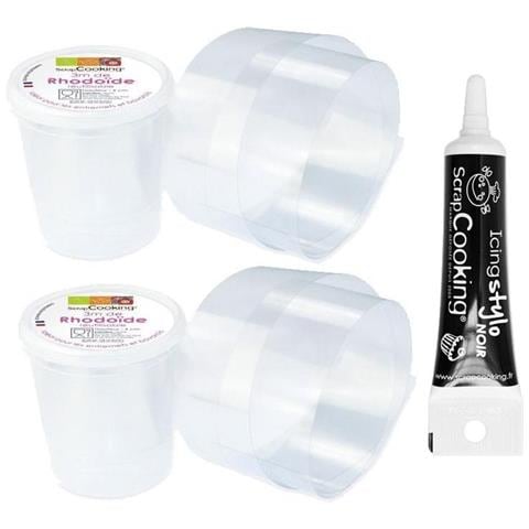 2 Nastri Rodoide 3 M X 4 Cm + Penna Per Glassa Nera - Foto 1