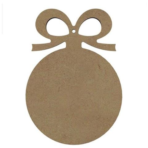 Palla Di Natale In Legno Mdf Da Decorare - 16 X 12 Cm - Foto 1