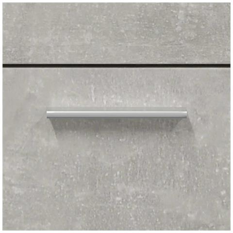 Mobile Da Bagno Con Specchio Grigio Cemento Legno Multistrato - Foto 2
