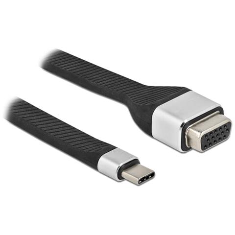 Cavo Corto Piatto Usb-c Maschio A Vga Femmina Fpc 11,95 Cm - Foto 3