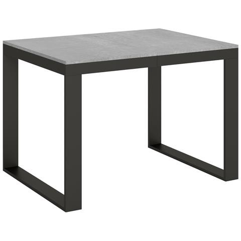Tavolo Allungabile 90x120/380 Cm Tecno Evolution Telaio Antracite - Cemento - Foto 5
