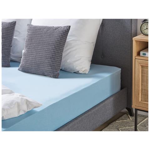 Coprimaterasso Elasticizzato Hofuf Cotone Azzurro - Foto 1