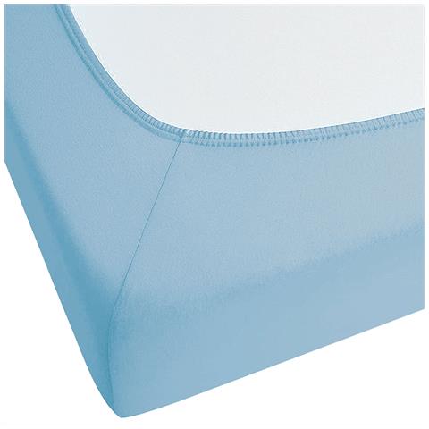 Coprimaterasso Elasticizzato Hofuf Cotone Azzurro - Foto 5
