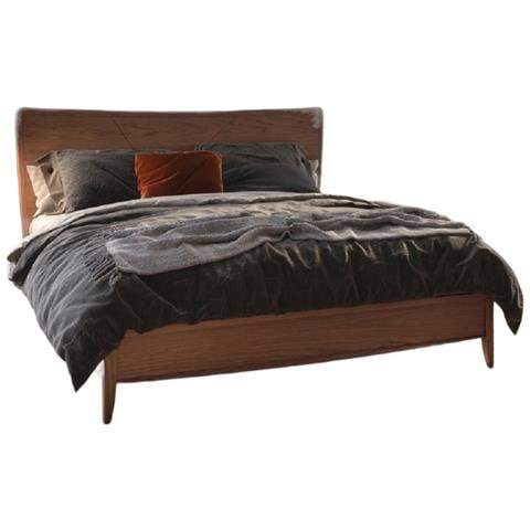 Letto Matrimoniale In Legno Moderno Testata Legno L. 184 P. 210 H. 121 - Foto 1